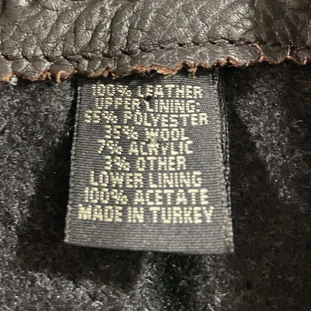 J. Crew Mens X-Large Brown Leather Jacket Car Coat Button Front Luxury Old Money